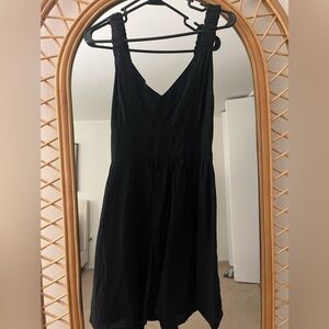 Abercrombie & Fitch Black V-Neck Mini Sundress